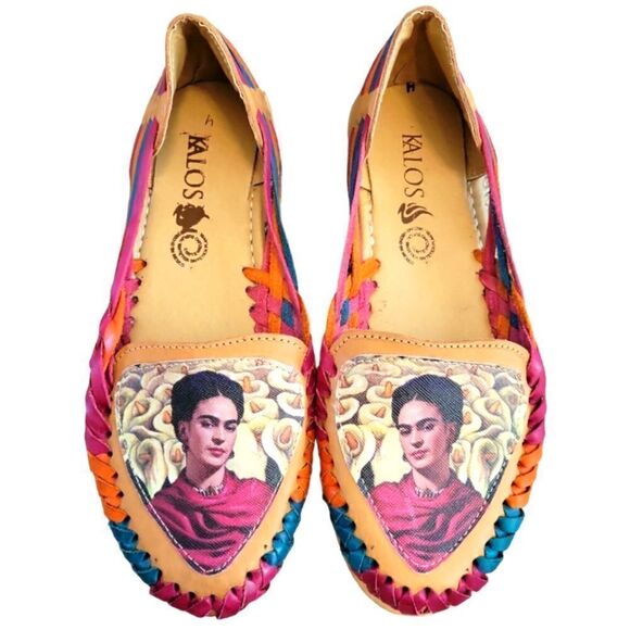 EC FREIDA KAHLO HURACHE SANDALS SZ. 7 - Picture 1 of 4